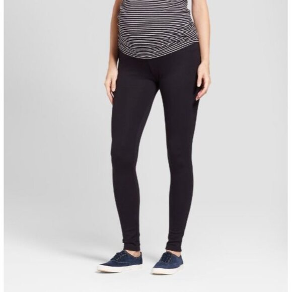 Isabel Maternity by Ingrid & Isabel Over Belly Ponte Maternity Pants Black XXL - Picture 1 of 6